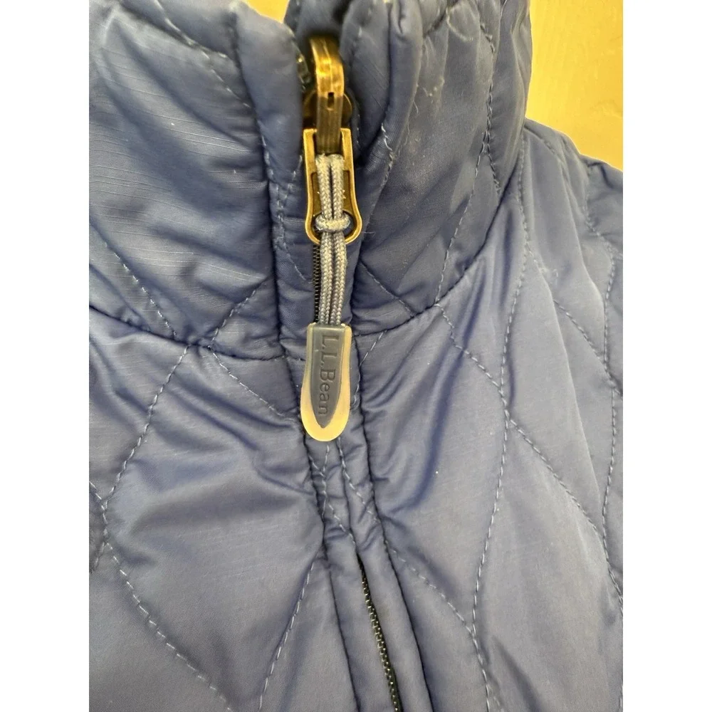 LL BEAN Women's Blue Turquoise LIGHTWEIGHT QUILTED Insulated REVERSIBLE VEST L